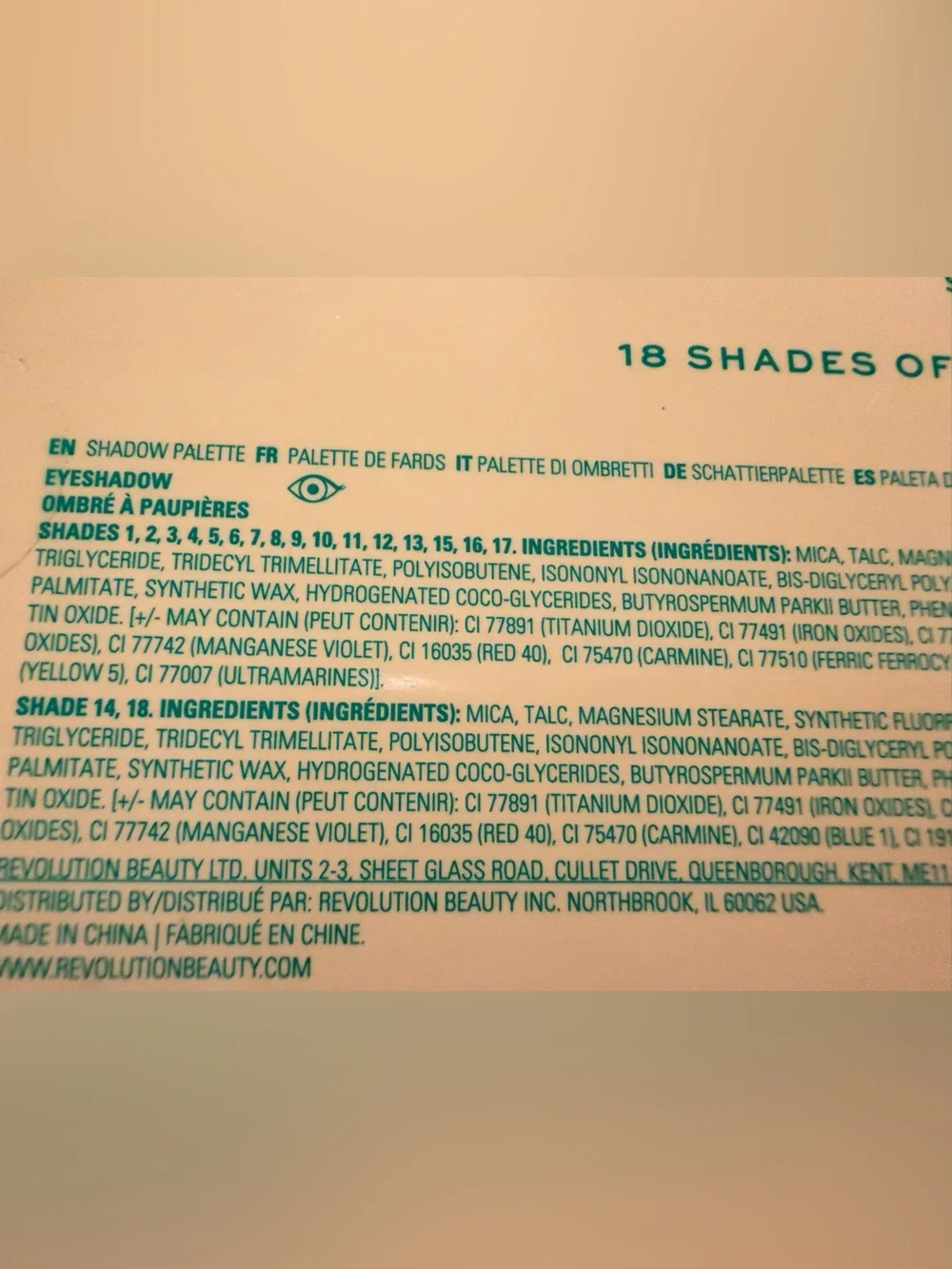 Green & Gold Eyeshadow Palette - Multifinish Shades